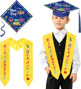Preschool Graduation Cap and Stole for Kids Kindergarten Graduation, Next Stop 1st Grade Graduation Cap Kindergarten