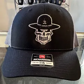 Richardson 112 Hat w/ Campaign Skull (Black/Charcoal)