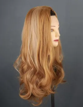 Smokey Golden Highlights Cap Topper | Zebaish Wigs & Extensions