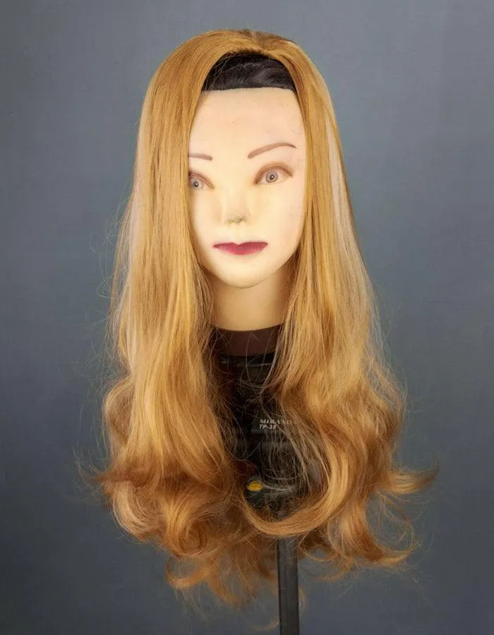 Smokey Golden Highlights Cap Topper | Zebaish Wigs & Extensions
