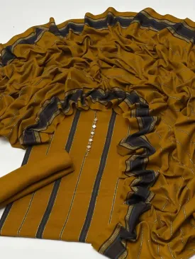 Soft Wool 3-Piece Suit: woven design yarn dyed 02