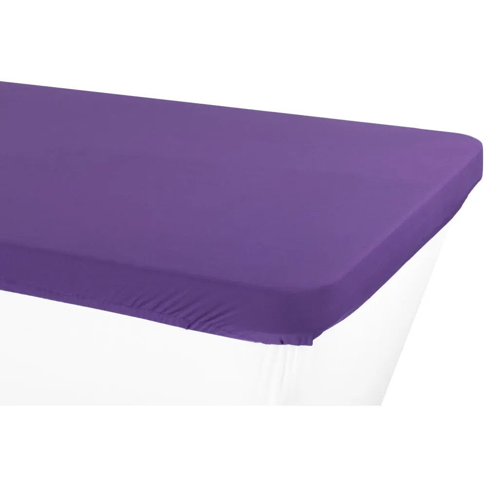 Spandex Table Topper/Cap 6 FT Rectangular - Purple