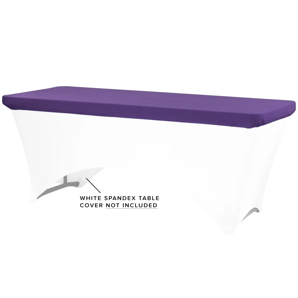 Spandex Table Topper/Cap 6 FT Rectangular - Purple