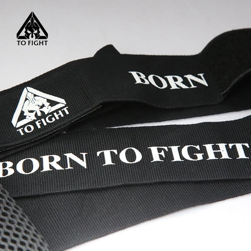 TOFIGHT MUAY THAI BOXING QUICK GEL GLOVES HANDWRAPS M-L BLACK