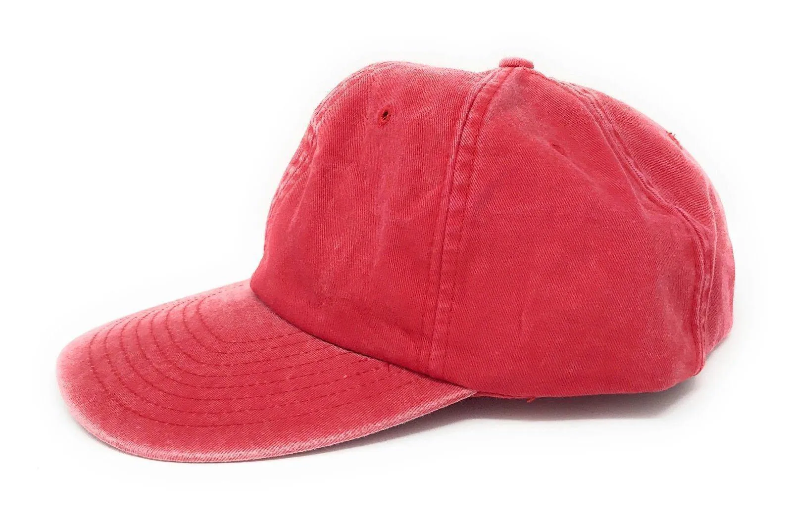 Washed Cotton Low Crown 6 Panel Baseball Relaxed Fit Dad Hats Caps