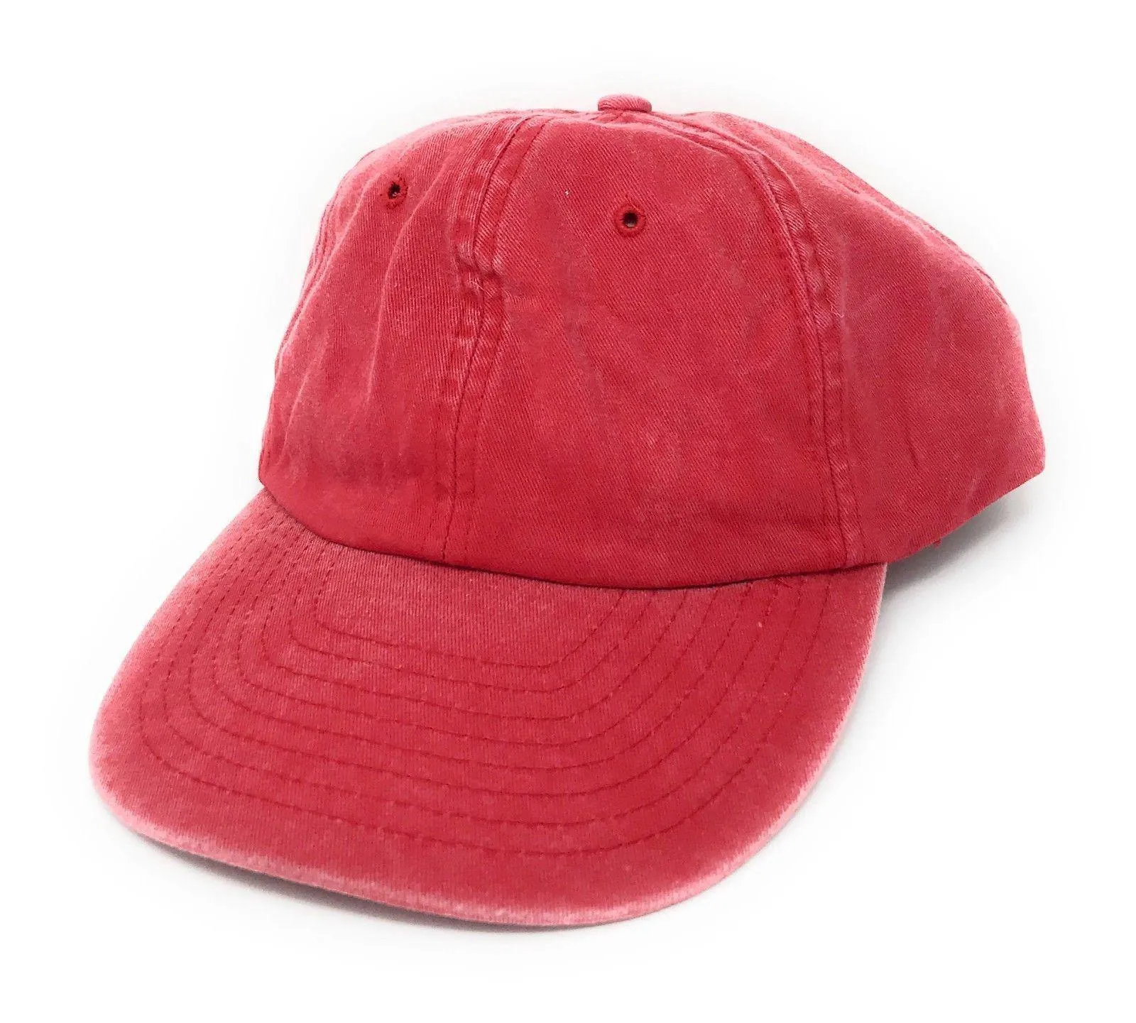 Washed Cotton Low Crown 6 Panel Baseball Relaxed Fit Dad Hats Caps