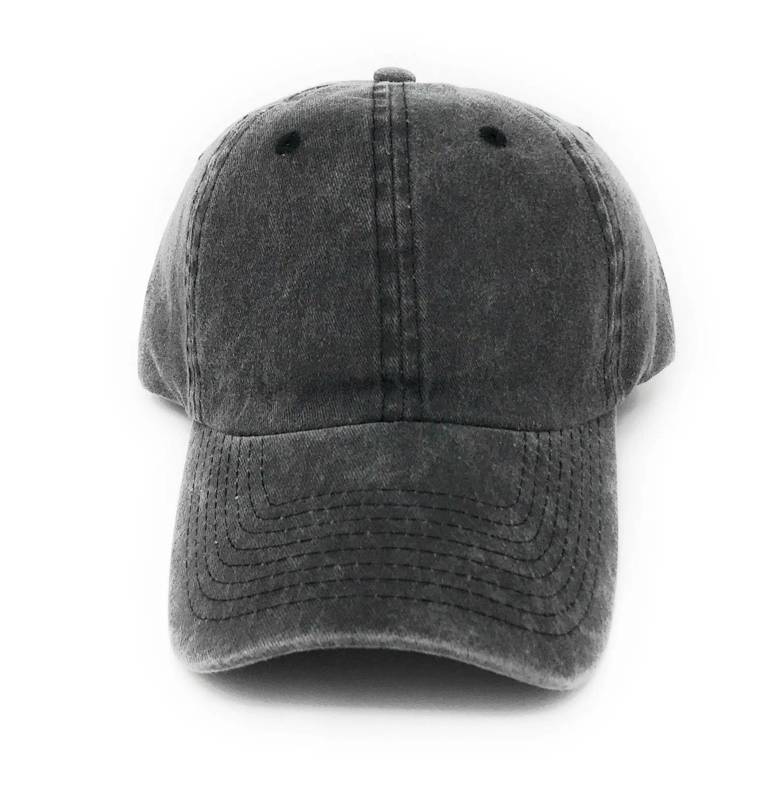 Washed Cotton Low Crown 6 Panel Baseball Relaxed Fit Dad Hats Caps