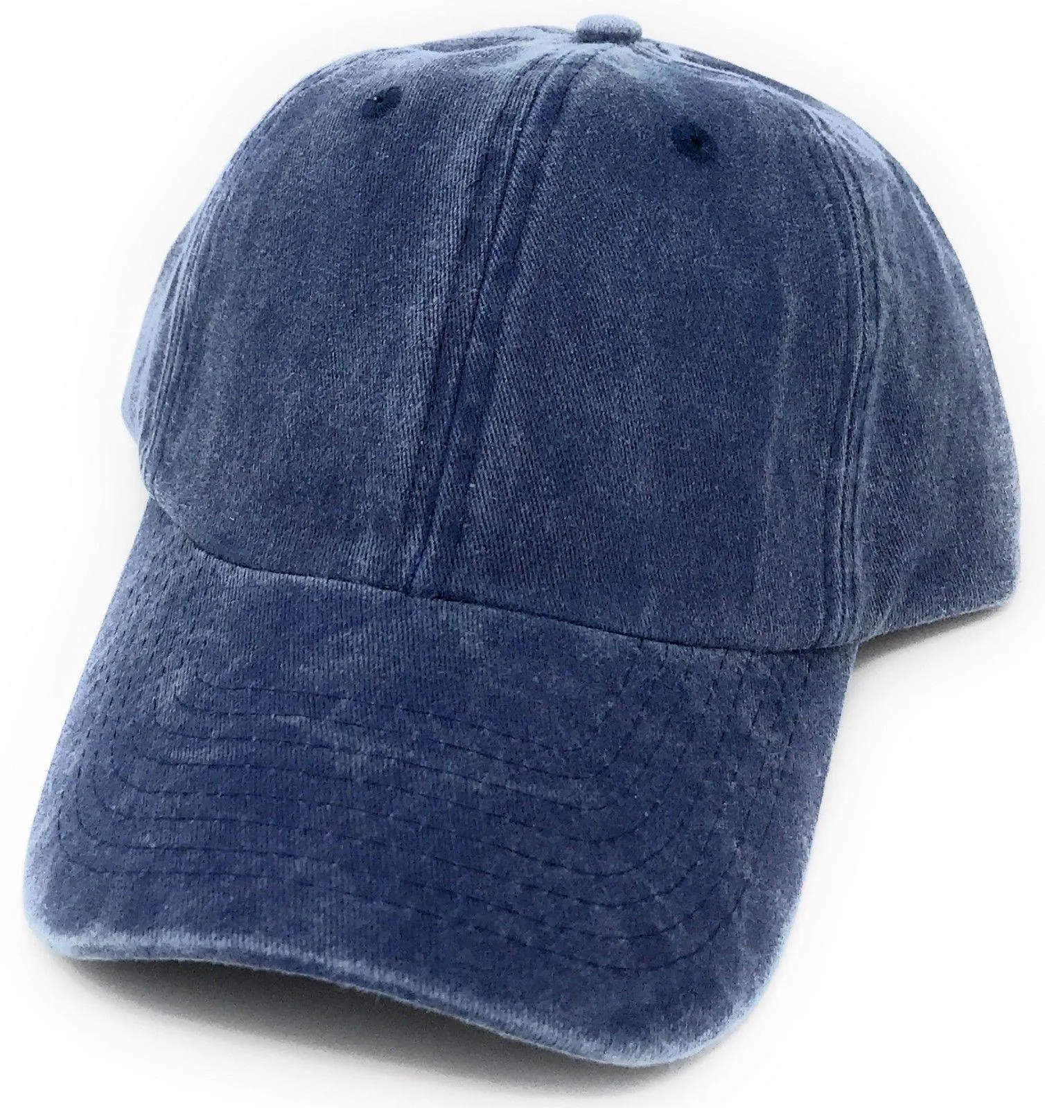 Washed Cotton Low Crown 6 Panel Baseball Relaxed Fit Dad Hats Caps