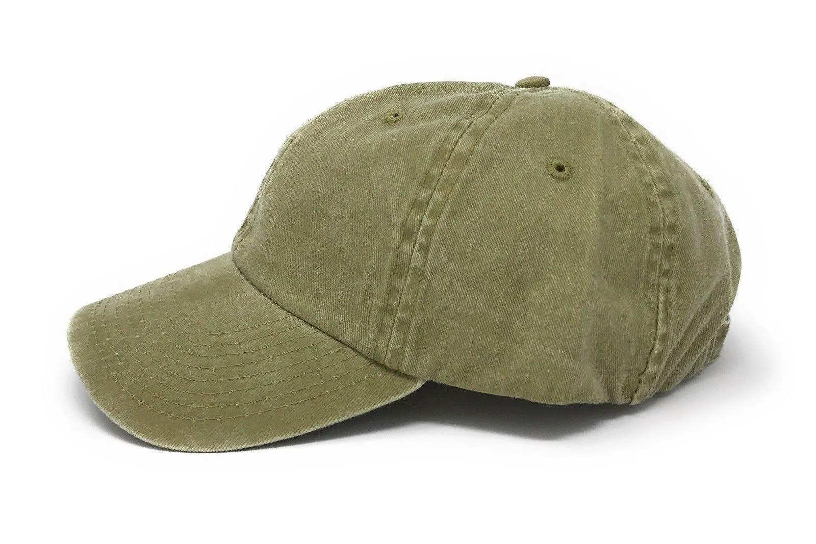 Washed Cotton Low Crown 6 Panel Baseball Relaxed Fit Dad Hats Caps