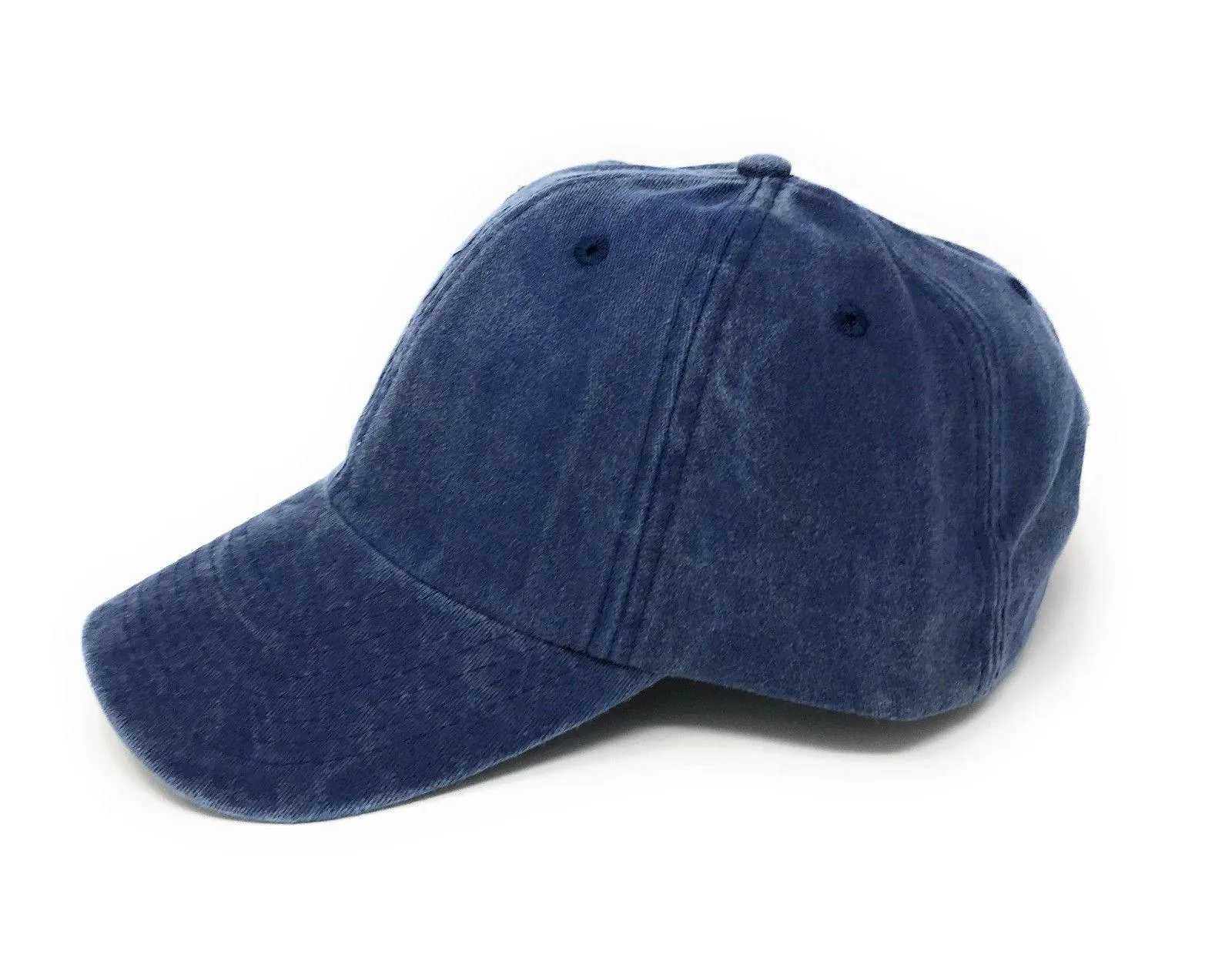 Washed Cotton Low Crown 6 Panel Baseball Relaxed Fit Dad Hats Caps