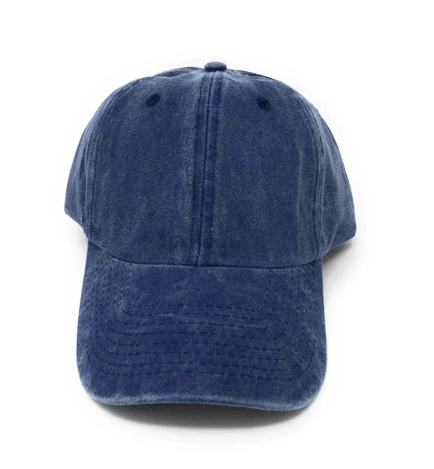 Washed Cotton Low Crown 6 Panel Baseball Relaxed Fit Dad Hats Caps