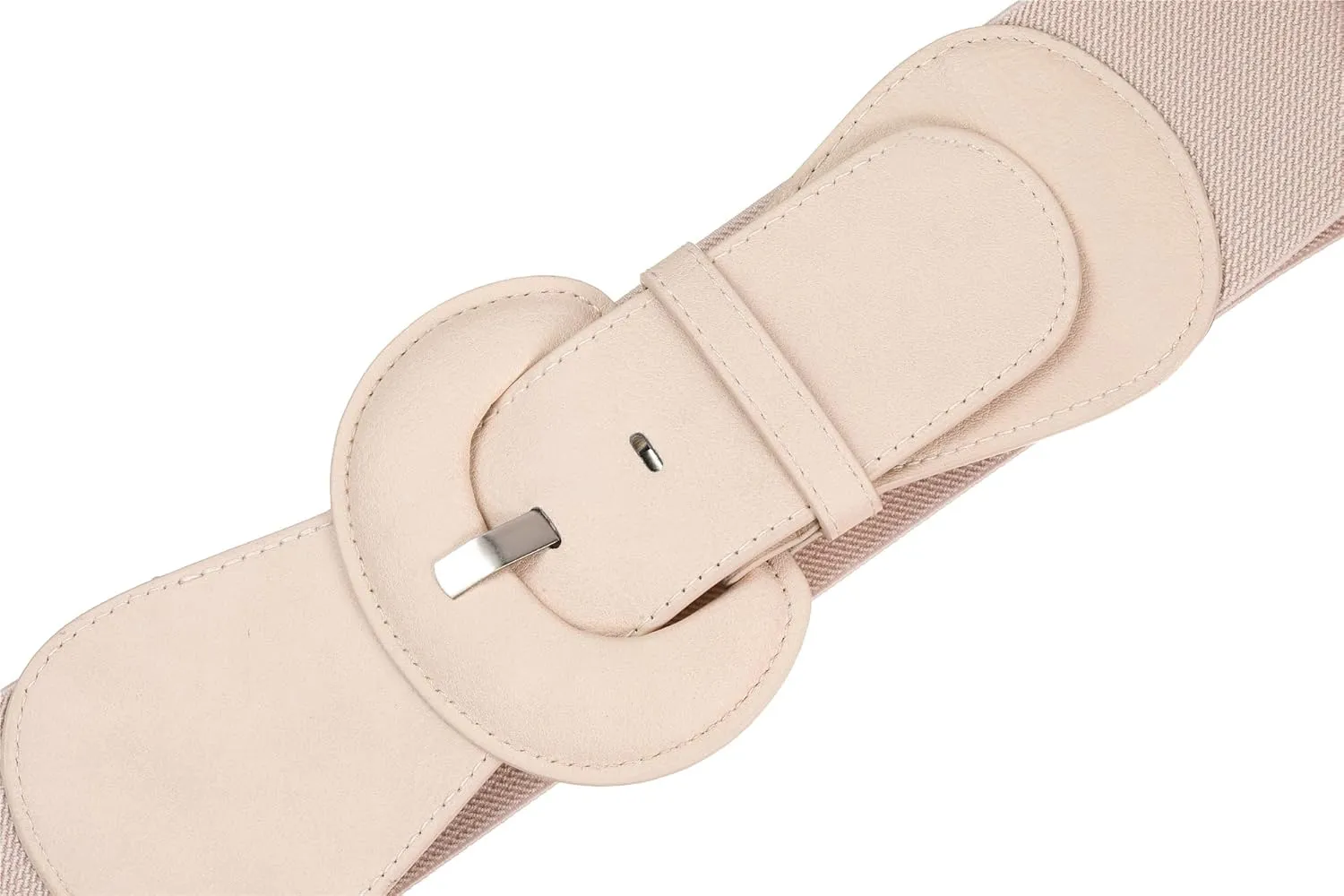 Women's Wide Stretchy Cinch Belt Vintage Chunky Buckle Elastic Belts for Dress