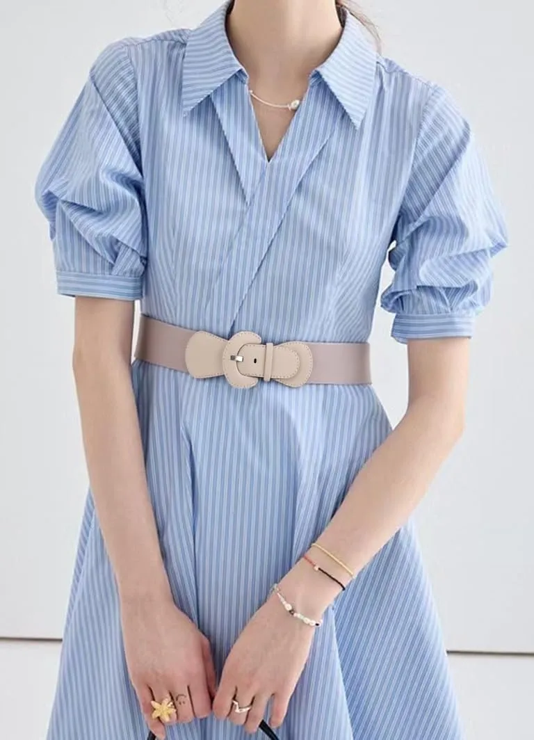 Women's Wide Stretchy Cinch Belt Vintage Chunky Buckle Elastic Belts for Dress