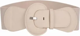 Women's Wide Stretchy Cinch Belt Vintage Chunky Buckle Elastic Belts for Dress